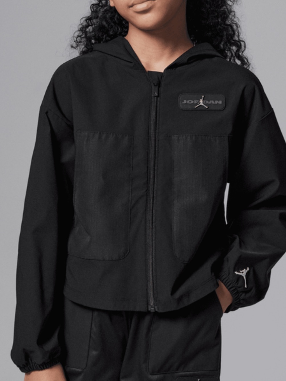 Jordan Big Kids Crafted Utility Woven Full Zip Hoodie Girls Large NWT